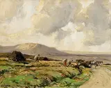 Loading the Turf Carts by James Humbert Craig, oil on canvas, offered Jul 2023
