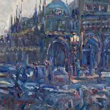 Venice, Dusk by Arthur K. Maderson, oil on board, sold Jul 2023