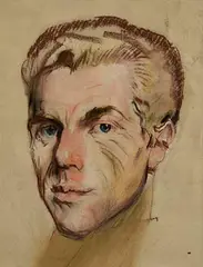 Portrait of a Young Man by Seán Keating, watercolour on paper, sold Jul 2023