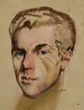 Seán Keating, Portrait of a Young Man, watercolour on paper
