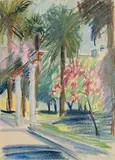 May Guinness, Summer Garden, pastel on paper