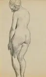 Roderic O'Conor, Female Nude, charcoal on paper