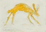 Basil Blackshaw, Hare in Motion, oil on board