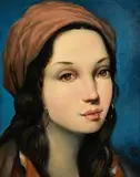 Ken Hamilton, Brown Eyed Girl, oil on board