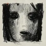 John Shinnors, Cailin, charcoal on paper