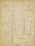 Mainie Jellett, Cubist Composition, graphite on paper