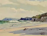 Ann Primrose Jury, White Rocks, Portrush, 1959, oil on board