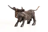 Longhorn Bull by John Behan, bronze, sold Jul 2023