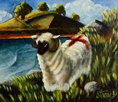 Rachel Strong, Waiting, oil on canvas