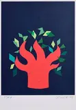 Patrick Scott, Christmas Greeting Card, 2009, screen print in colours