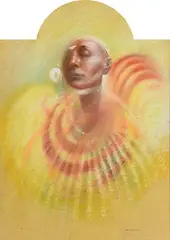 Atahualpa by Donal O'Sullivan, pastel on paper, sold Jul 2023