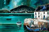 J.P. Rooney, The Old Emerald Harbour, Kinsale, oil on board