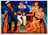 Graham Knuttel, Moonlight Party, print on 300gsm Hahnemuhle paper - numbered 42 from an edition of 50 aside from 5 artist's proofs