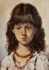 Roy Petley British, Spanish Girl, oil on board