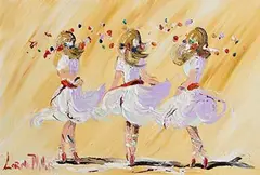 Lorna Millar, The Dancers in White, acrylic on board