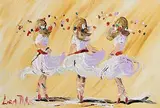 Lorna Millar, The Dancers in White, acrylic on board