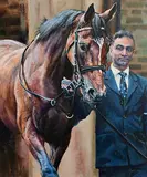 Jane Braithwaite, Enable and Imran, 2019, oil on canvas board