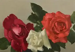 Marrakesh Roses by Patrick Hennessy, oil on board, sold Jun 2023