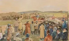Jack Butler Yeats, Bungay Races, 1896, gouache and watercolour on paper