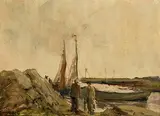 Ardglass - Morning Catch by James Humbert Craig, oil on board, sold Jun 2023