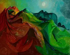 Colin Middleton, Indian Red, 1944, oil on canvas