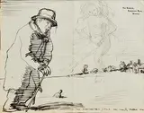 William Orpen, The Manchester Child Has Nearly Killed Me, pen and ink on paper