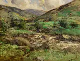 Cushendun Glen, Co. Antrim by James Humbert Craig, oil on board, sold Jun 2023