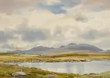 Frank Egginton, Lough Salt Mountain from Creeslough, watercolour on paper