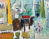 Elizabeth Cope, The Musician, oil on board