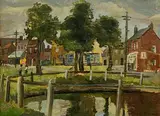 Stanhope Forbes, View from the Village Pond, oil on board
