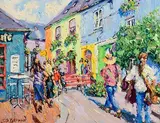 James S. Brohan, The Milk Market, oil on canvas