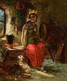 Henry Begley, The Cottar's Daughter, 1869, oil on canvas