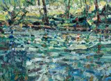 Late Evening, Glenshelane by Arthur K. Maderson, oil on board, sold Jun 2023