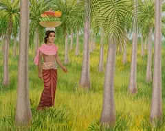 Charles Baskerville American, The Coconut Plantation, 1969, oil on canvas
