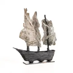 John Behan, Atlantic Famine Ship, unique bronze