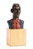 Graham Knuttel, The Boss, bronze on a wooden base