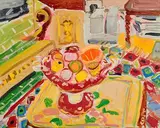 Elizabeth Cope, Moroccan Fruit Bowl, oil on board