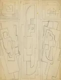 Mainie Jellett, Cubist Composition, graphite on paper