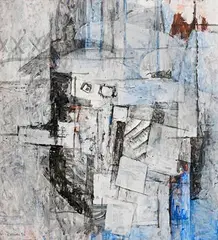 Self Portrait by Nevill Johnson, 1998, acrylic on board, sold Jun 2023