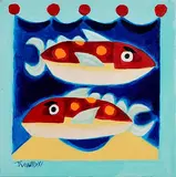 In the Deep Blue by Graham Knuttel, oil on canvas, sold Jun 2023