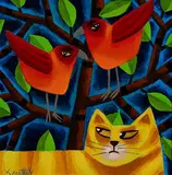 Keeping an Eye by Graham Knuttel, oil on canvas, sold Jun 2023