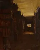 Thomas Ryan, Marsh's Library, Dublin, 1986, oil on board