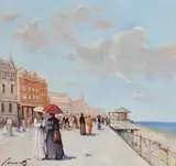 Ken Moroney, Promenade, South of France, oil on canvas