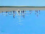 John Morris, Ballybunion Beach, oil on board