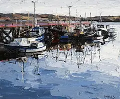 Paul Walls, Quiet Evening, Killybegs, oil on canvas board