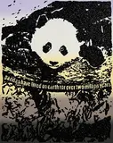 Rob Pruitt, Pandas Have Lived on Earth for Over Two Million Years, 2019, 6 colour screenprint with hand applied glitter on Somerset Satin Radiant White 410gsm Paper - number 32 from an edition of 125