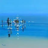 John Morris, Reflections, oil on board