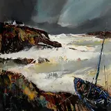J.P. Rooney, Sherkin, The Wild Atlantic, oil on board