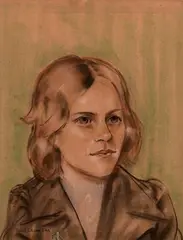 Seán O'Sullivan, Portrait of a Young Lady, pastel on paper