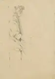 Colin Middleton, Kate Playing the Piano, pencil on paper